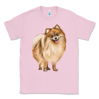 Bubblegum Pink Pomeranian Dog Illustrations Classic Tee - LillyAllenDesigns
