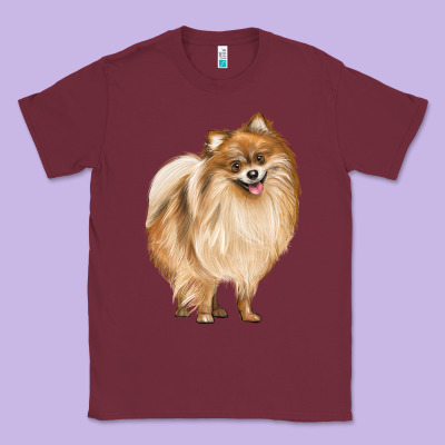 Pomeranian Dog Illustrations Classic Tee Designed By Lillyallendesigns