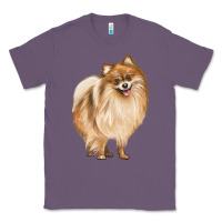 Lavender Pomeranian Dog Illustrations Classic Tee - LillyAllenDesigns