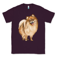Plum Pomeranian Dog Illustrations Classic Tee - LillyAllenDesigns
