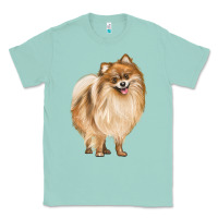 Seafoam Pomeranian Dog Illustrations Classic Tee - LillyAllenDesigns