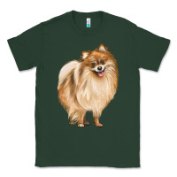 Sports Green Pomeranian Dog Illustrations Classic Tee - LillyAllenDesigns