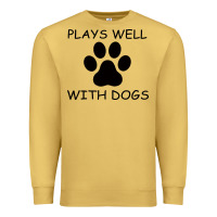 Antique Gold Plays Well With Dogs Premium Sweatshirt - Bettercallsaul