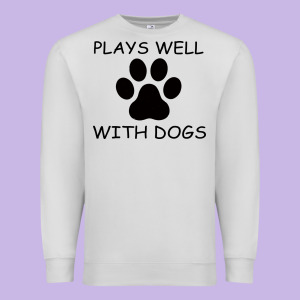 Plays Well With Dogs Premium Sweatshirt Designed By Bettercallsaul