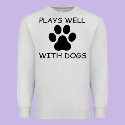 Plays Well With Dogs Premium Sweatshirt Designed By Bettercallsaul