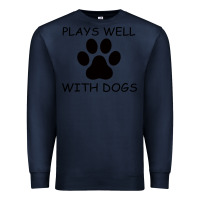Navy Plays Well With Dogs Premium Sweatshirt - Bettercallsaul