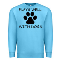 Ocean Blue Plays Well With Dogs Premium Sweatshirt - Bettercallsaul