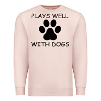 Pale Pink Plays Well With Dogs Premium Sweatshirt - Bettercallsaul