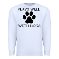 White Plays Well With Dogs Premium Sweatshirt - Bettercallsaul