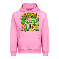 Fuchsia Pink St. Patrick's Lucky little dude Urban Hoodie - OliviaCreatesArt