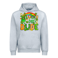 Heather Grey St. Patrick's Lucky little dude Urban Hoodie - OliviaCreatesArt