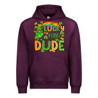 Mauve Wine St. Patrick's Lucky little dude Urban Hoodie - OliviaCreatesArt