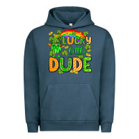 Pigment Midnight Navy St. Patrick's Lucky little dude Urban Hoodie - OliviaCreatesArt
