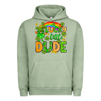 Pigment Oil Green St. Patrick's Lucky little dude Urban Hoodie - OliviaCreatesArt