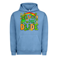 Pigment Pebble Blue St. Patrick's Lucky little dude Urban Hoodie - OliviaCreatesArt