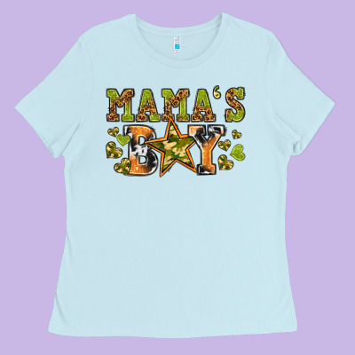 Mamas Boy Ladies Tee Designed By Texasbilliewilder