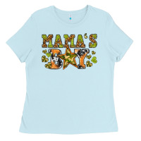 Baby Blue mamas boy Ladies Tee - texasbilliewilder