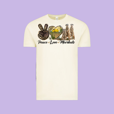 Peace Love Meerkats Vintage Tee Designed By Lillyallendesigns