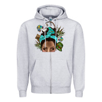 Heather Grey Lake Camping Afro Messy Bun Bbs Zipper Hoodie - BundleAndBundleShop