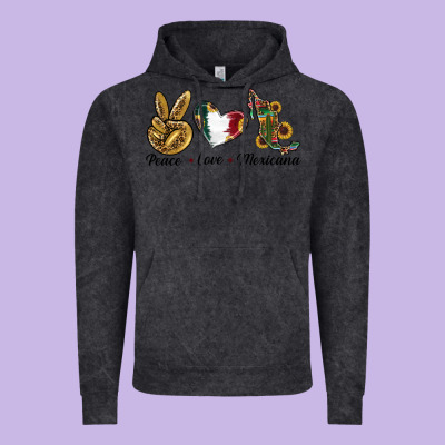 Peace Love Mexicana Vintage Hoodie Designed By Ranaportraitstore