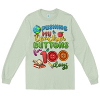 Matcha pushing my teacher buttons for 100 days Long Sleeve Tee - MaliasSmallBusiness