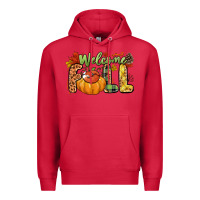 Cardinal Welcome Fall Premium Hoodie - NancyCooperArtShop