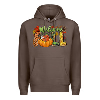 Coffee Welcome Fall Premium Hoodie - NancyCooperArtShop