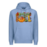 Colony Blue Welcome Fall Premium Hoodie - NancyCooperArtShop