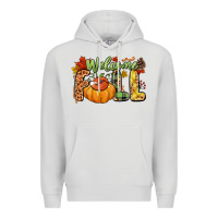 Dove Grey Welcome Fall Premium Hoodie - NancyCooperArtShop
