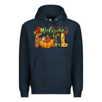 Navy Welcome Fall Premium Hoodie - NancyCooperArtShop