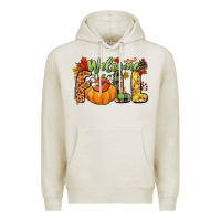 Oatmeal Heather Welcome Fall Premium Hoodie - NancyCooperArtShop