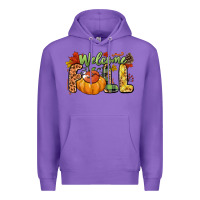 Purple Welcome Fall Premium Hoodie - NancyCooperArtShop