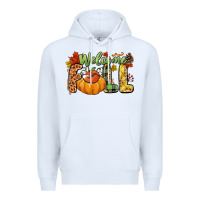 White Welcome Fall Premium Hoodie - NancyCooperArtShop