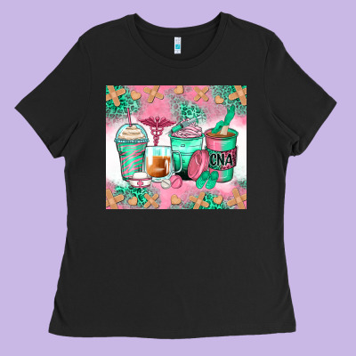 Certified Nursing Assistant Coffee Cups Ladies Tee Designed By Zillion Design Studio