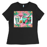 Black certified nursing assistant coffee cups Ladies Tee - Zillion Design Studio