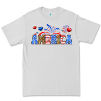 Dove Grey Western America Premium Tee - Neo Western