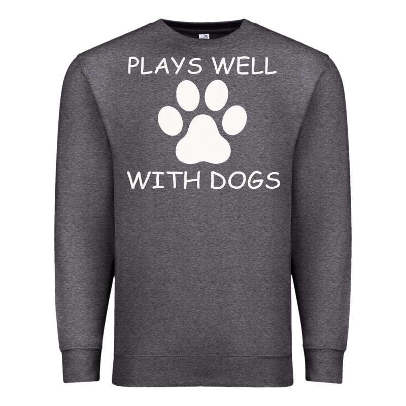 Plays Well With Dogs Premium Sweatshirt by Bettercallsaul | Teevron
