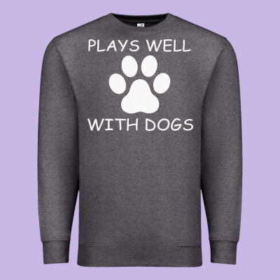 Plays Well With Dogs Premium Sweatshirt Designed By Bettercallsaul