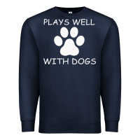 Navy Plays Well With Dogs Premium Sweatshirt - Bettercallsaul