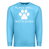 Ocean Blue Plays Well With Dogs Premium Sweatshirt - Bettercallsaul