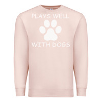 Pale Pink Plays Well With Dogs Premium Sweatshirt - Bettercallsaul