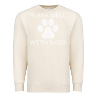 Sandshell Plays Well With Dogs Premium Sweatshirt - Bettercallsaul