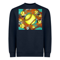 Navy softball cowhide turquoise glitter tumbler Heavyweight Sweatshirt - Jasminsmagicworld