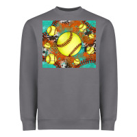 Storm softball cowhide turquoise glitter tumbler Heavyweight Sweatshirt - Jasminsmagicworld