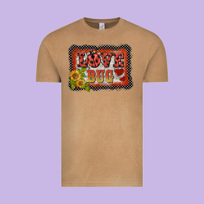 Ladybug  Love Bug Backround Vintage Tee Designed By Barkaloodesign