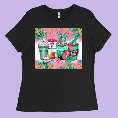 Certified Medical Assistant Coffee Cups Ladies Tee Designed By Zillion Design Studio