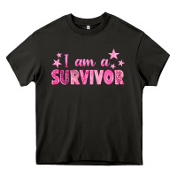 I Am A Survivor Breast Cancer Heavy Core Tee | Teevron