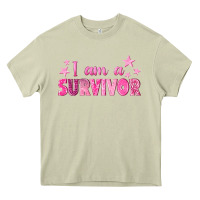 Mossy I Am a Survivor Breast Cancer Heavy Core Tee - texasbilliewilder