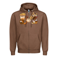 Chestnut Bakery Coffee Cups With Cookie Bbs Zipper Hoodie - BundleAndBundleShop