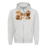 Dove Grey Bakery Coffee Cups With Cookie Bbs Zipper Hoodie - BundleAndBundleShop